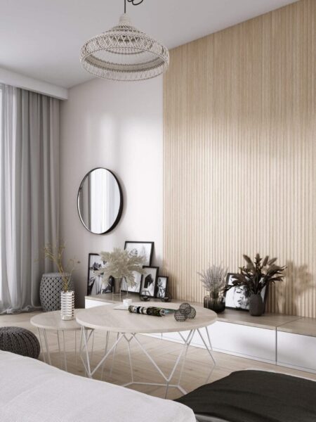 Lamelio kunststof wandpanelen Onda licht eiken