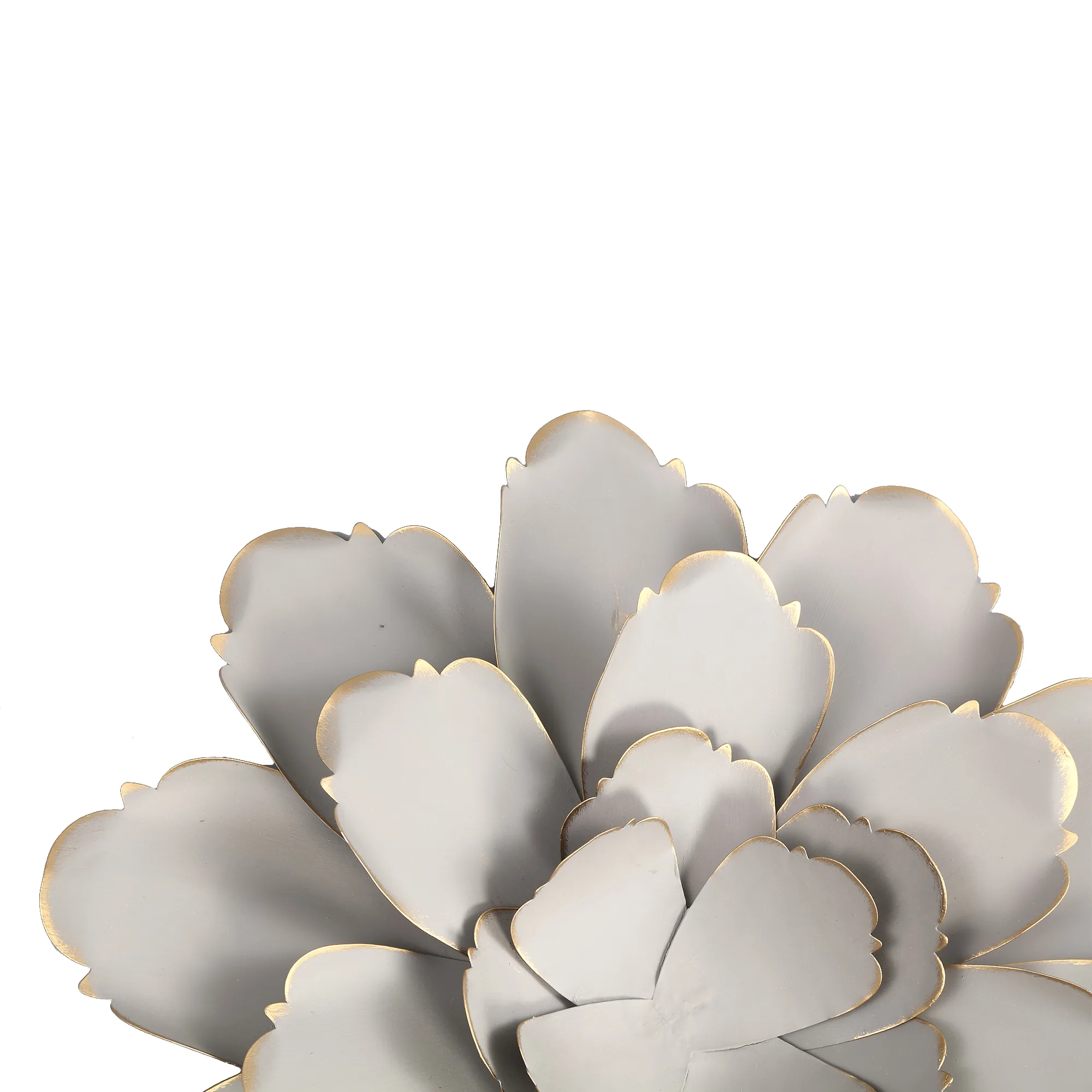 Wanddecoratie Bloem Erdas Grijs Aluminium 50x8x47 cm - Afbeelding 3