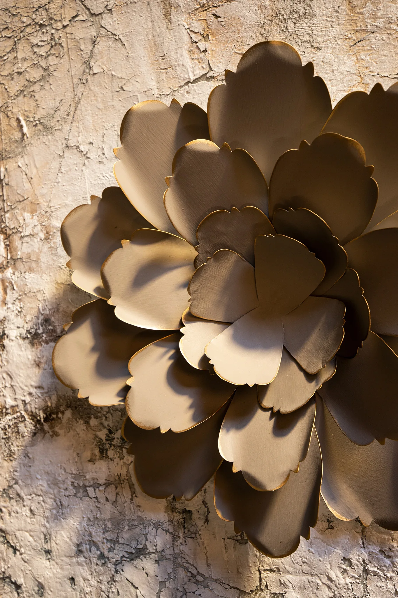 Wanddecoratie Bloem Erdas Grijs Aluminium 50x8x47 cm - Afbeelding 4