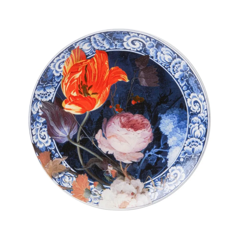 Heinen Delfts blauw wandbord 20 cm