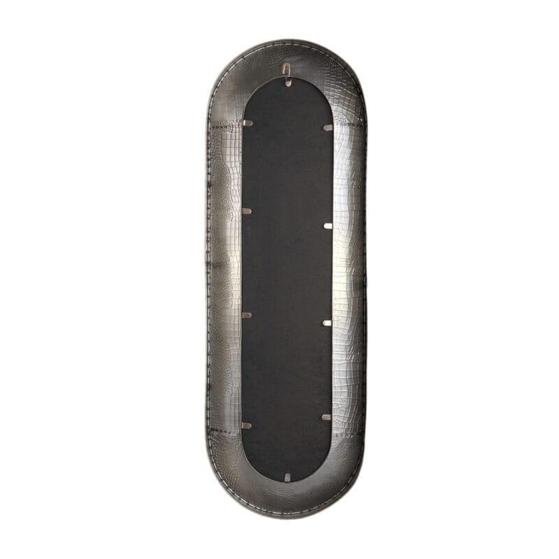Darcio Gold thick iron croco print mirror oval - Afbeelding 3