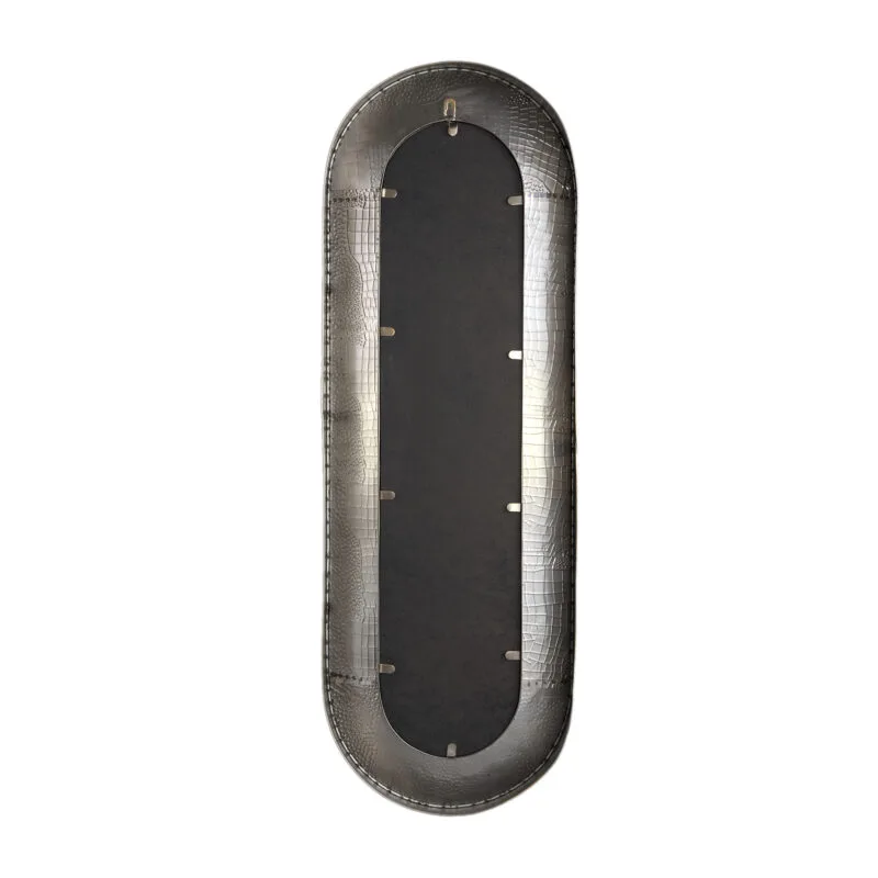Darcio Gold thick iron croco print mirror oval - Afbeelding 3