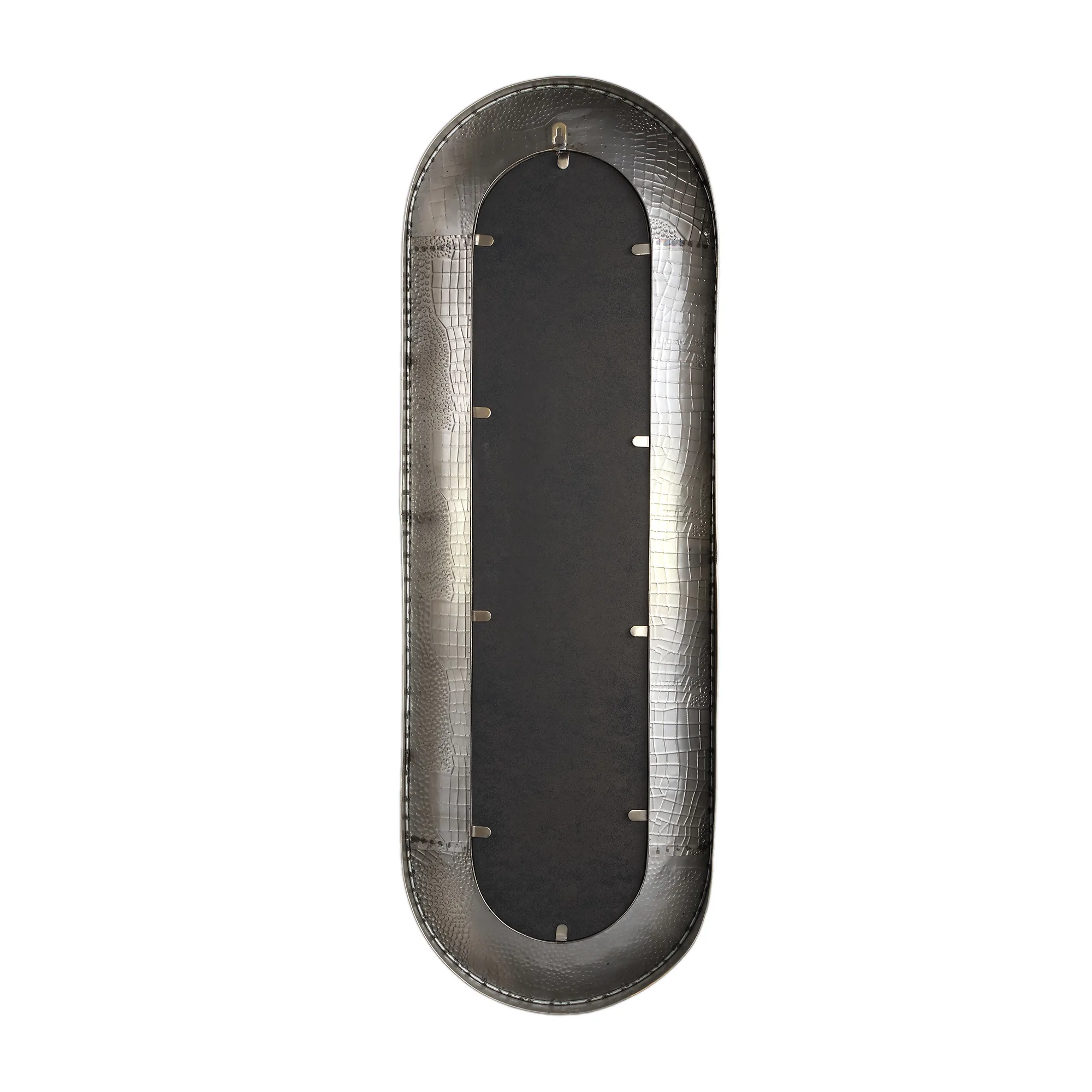 Darcio Gold thick iron croco print mirror oval - Afbeelding 3