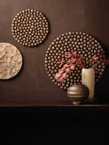 PTMD Gen Bronze Oval Cement Wall Panel Bulbs High L