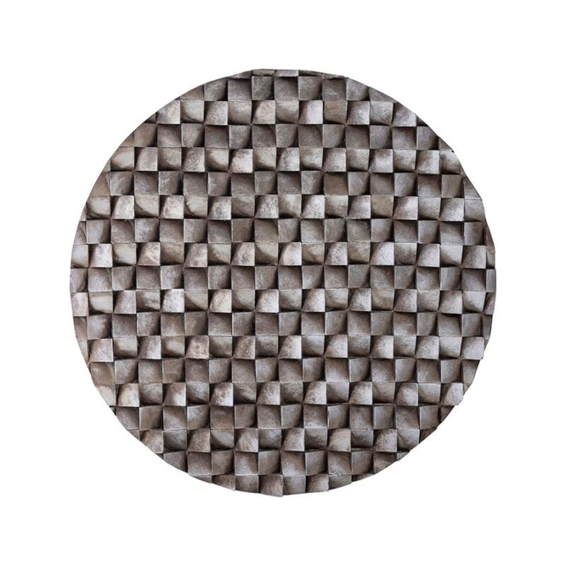 PTMD Zoaya Bronze mdf wood wall panel 3D cubes round S - Afbeelding 2