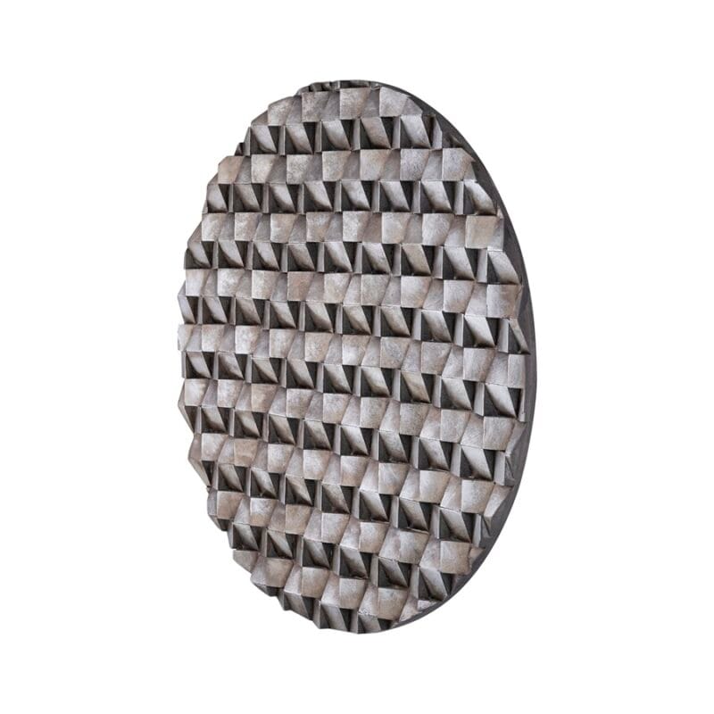 PTMD Zoaya Bronze mdf wood wall panel 3D cubes round S - Afbeelding 5
