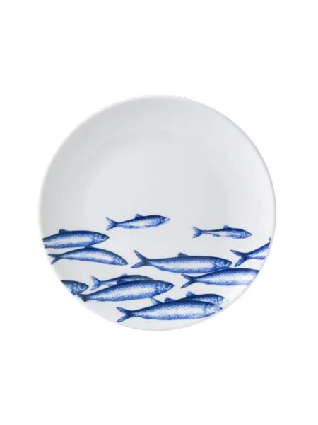 Heinen Delfts blauw Wandbord Haringen