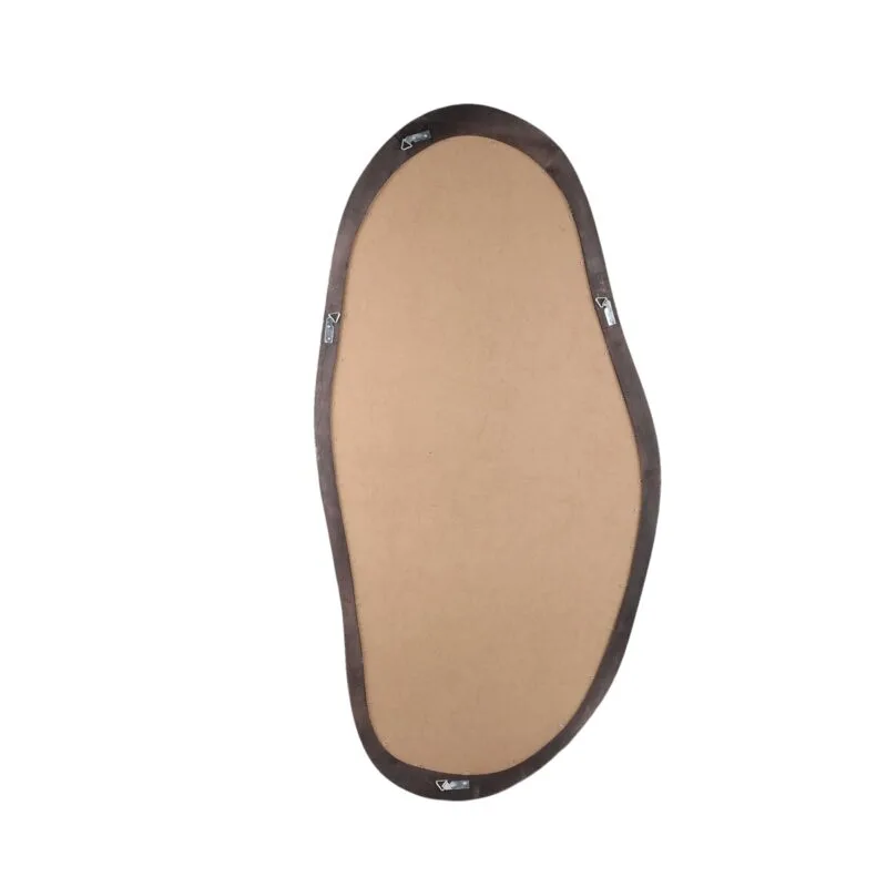 PTMD Barragh Brown solid wood organische spiegel ovaal - Afbeelding 3