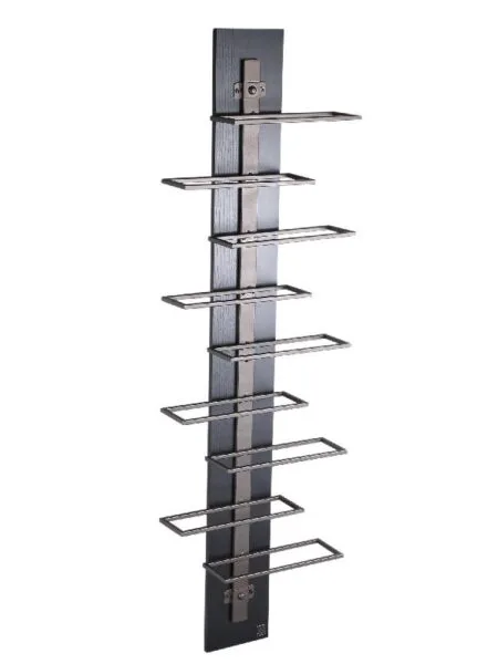 PTMD Brendan Brown steel wall wine rack L