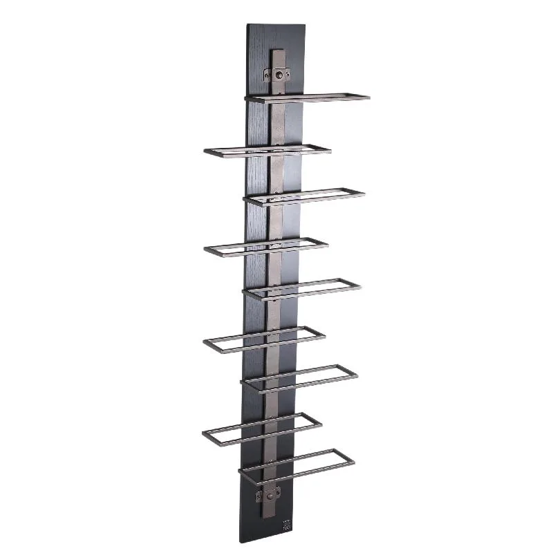PTMD Brendan Brown steel wall wine rack L