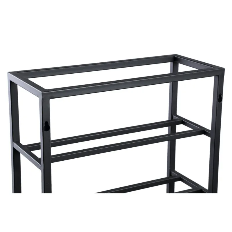 PTMD Kentyn Black rectangle iron wine rack L - Afbeelding 4
