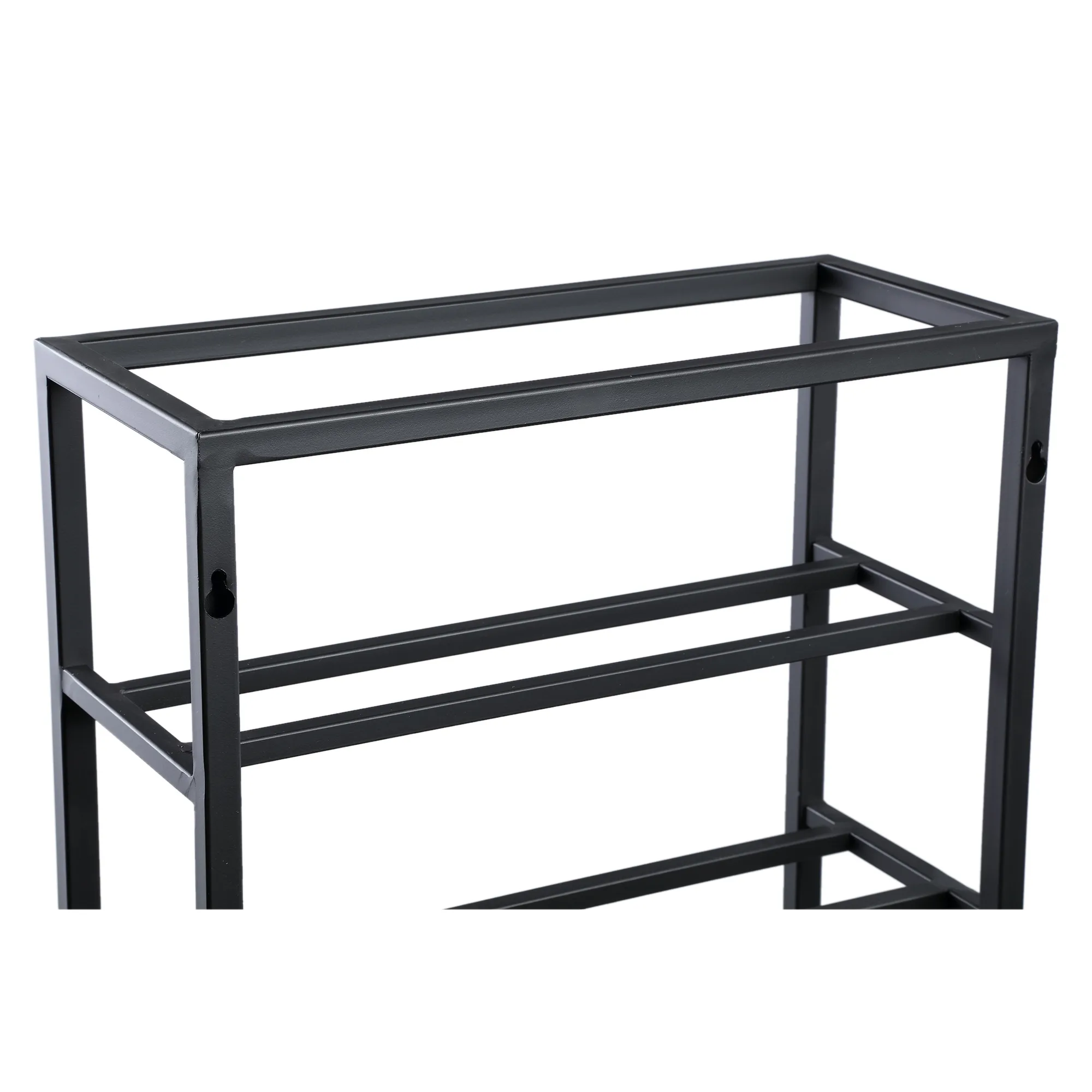 PTMD Kentyn Black rectangle iron wine rack small - Afbeelding 2