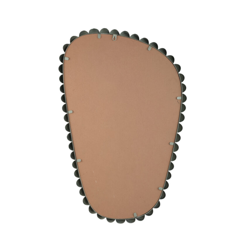 Danae Green Green iron organic shaped dotted mirror L - Afbeelding 3