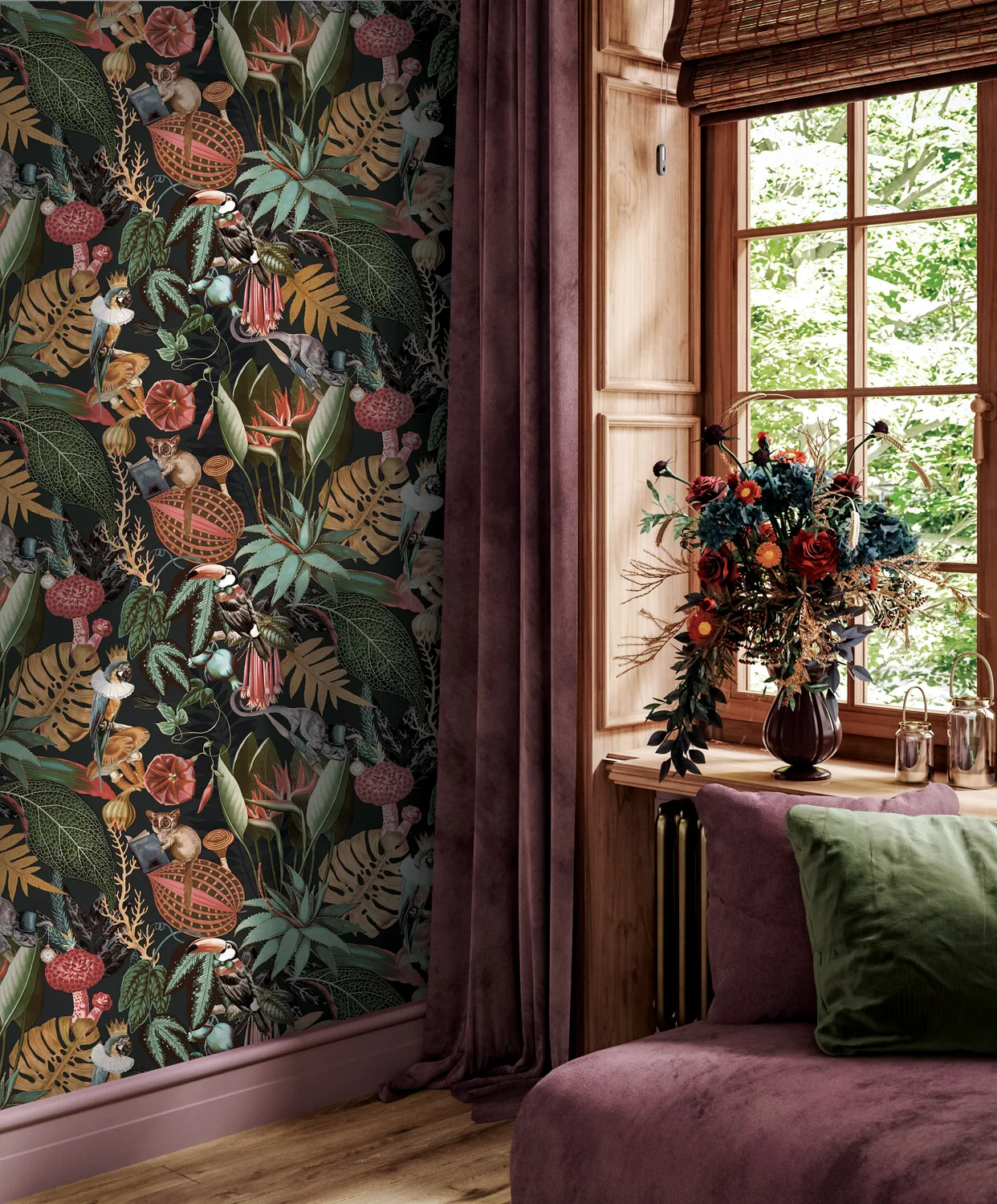 Reverie black op de wand