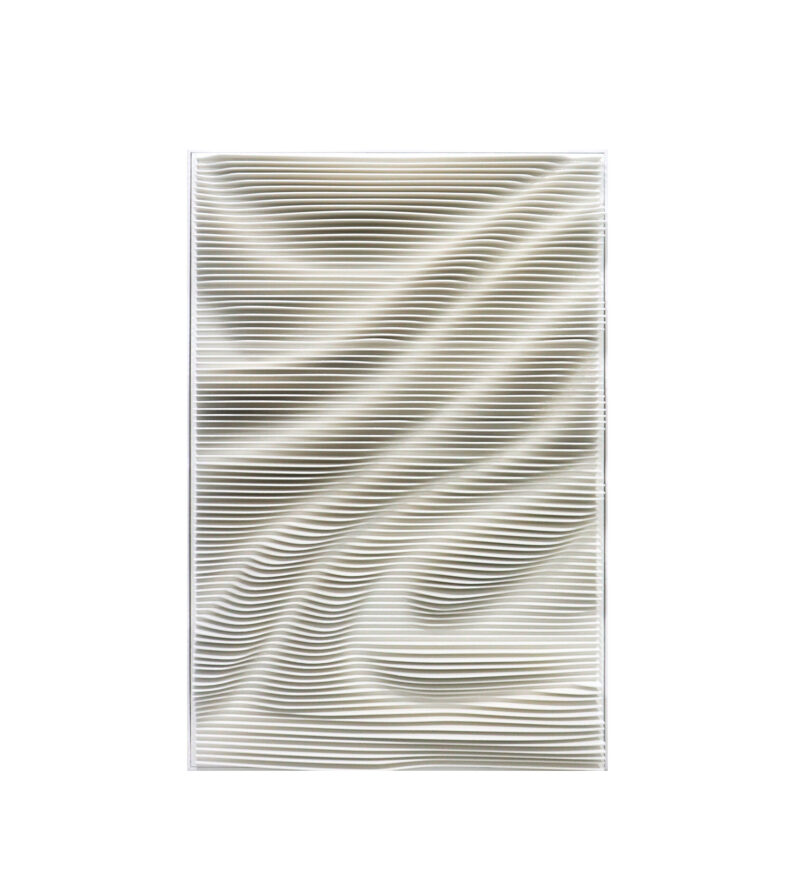 Aleishia White rect mdf wallpanel wavy design - Afbeelding 3