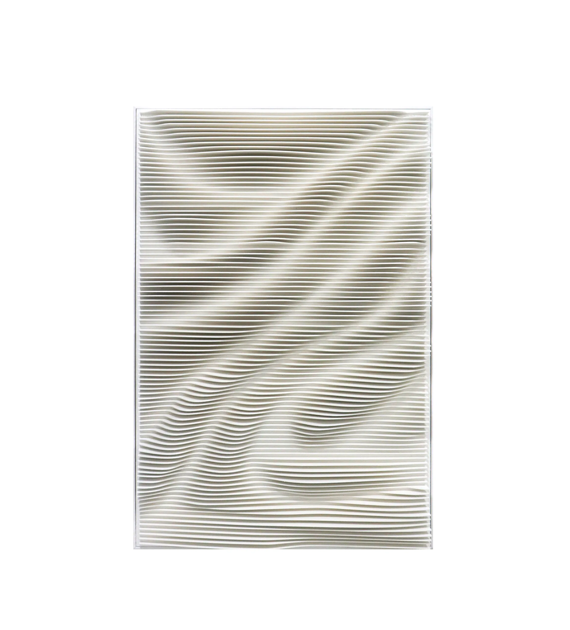 PTMD White Aleishia  rect mdf wallpanel wavy design - Afbeelding 3
