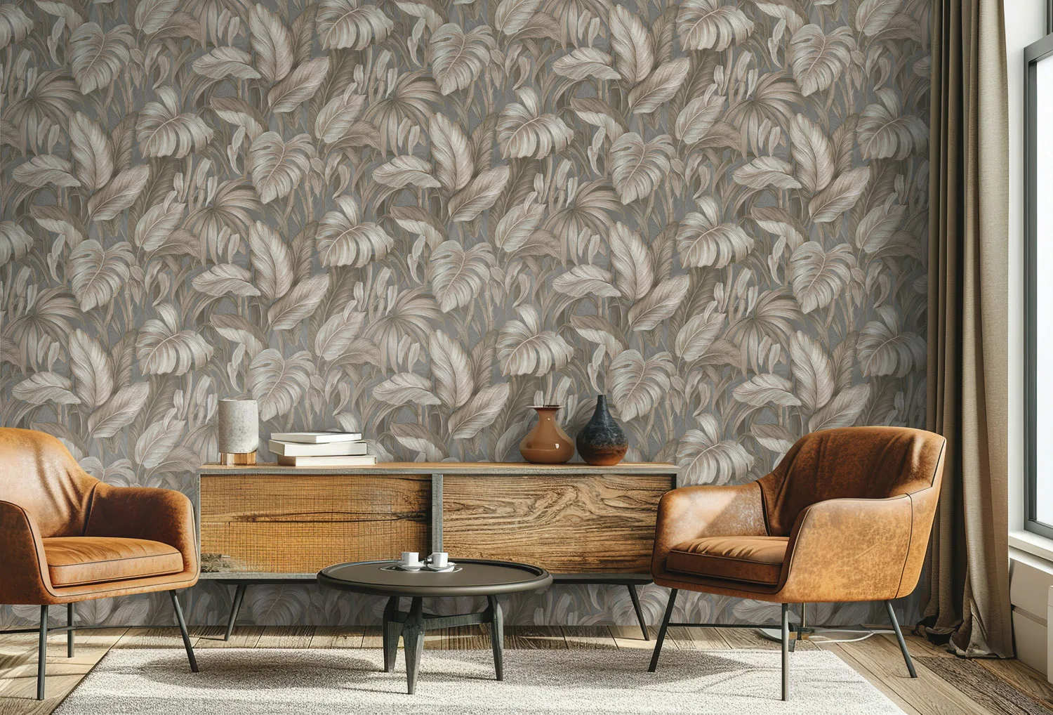 FC Voyage bladeren grijs bruin 73722 sfeer