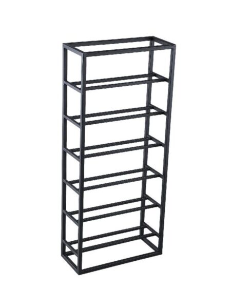 PTMD Kentyn Black rectangle iron wine rack S