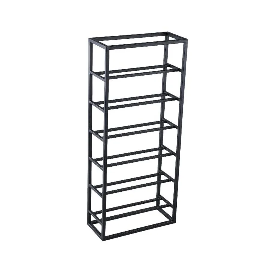 PTMD Kentyn Black rectangle iron wine rack S