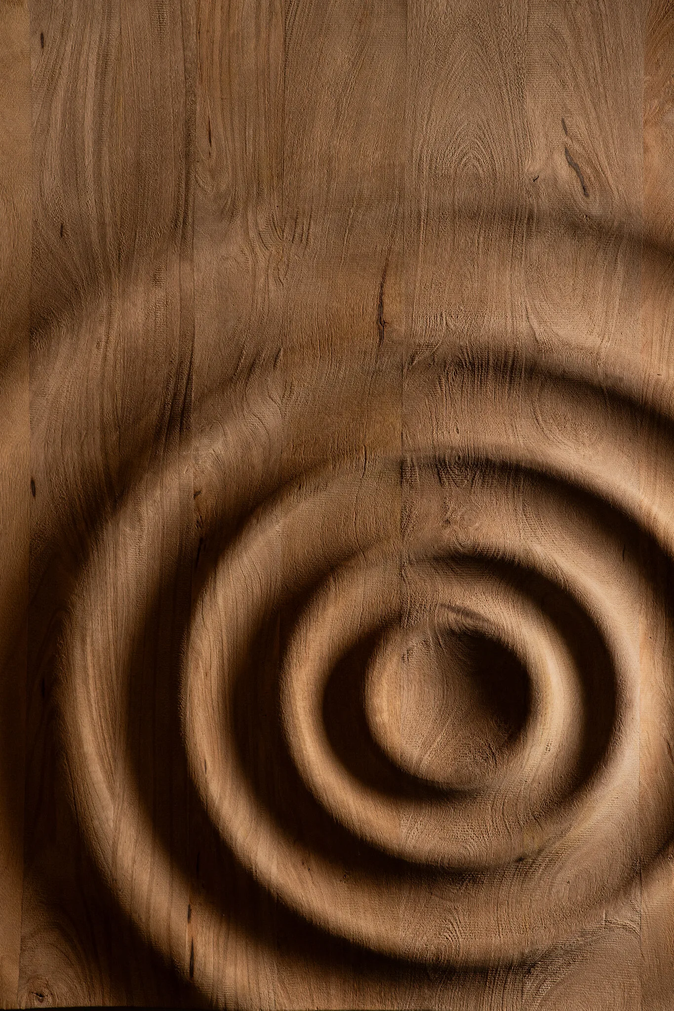 Mattin Natural mango wood circle wall panel rect - Afbeelding 2