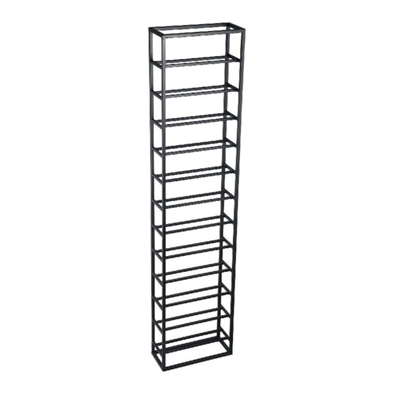 PTMD Kentyn Black rectangle iron wine rack L