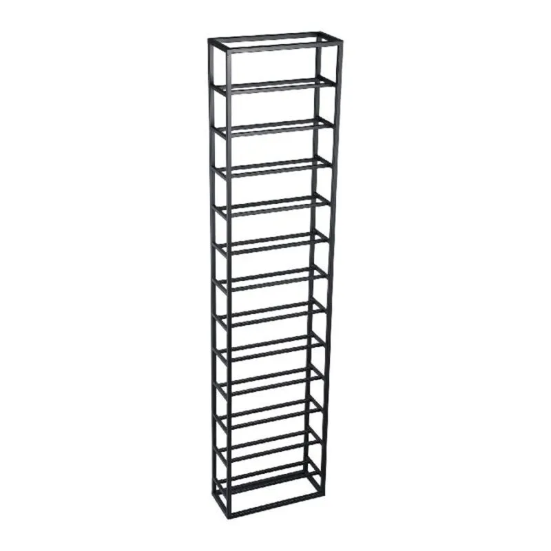 PTMD Kentyn Black rectangle iron wine rack L