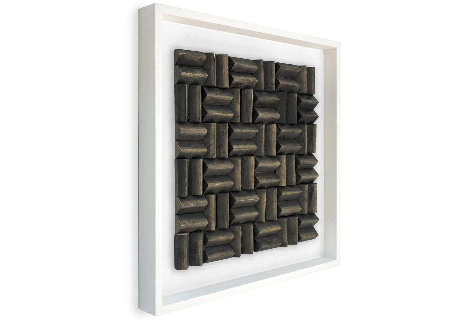 Limas Espresso Wandpaneel wit 55x55 cm