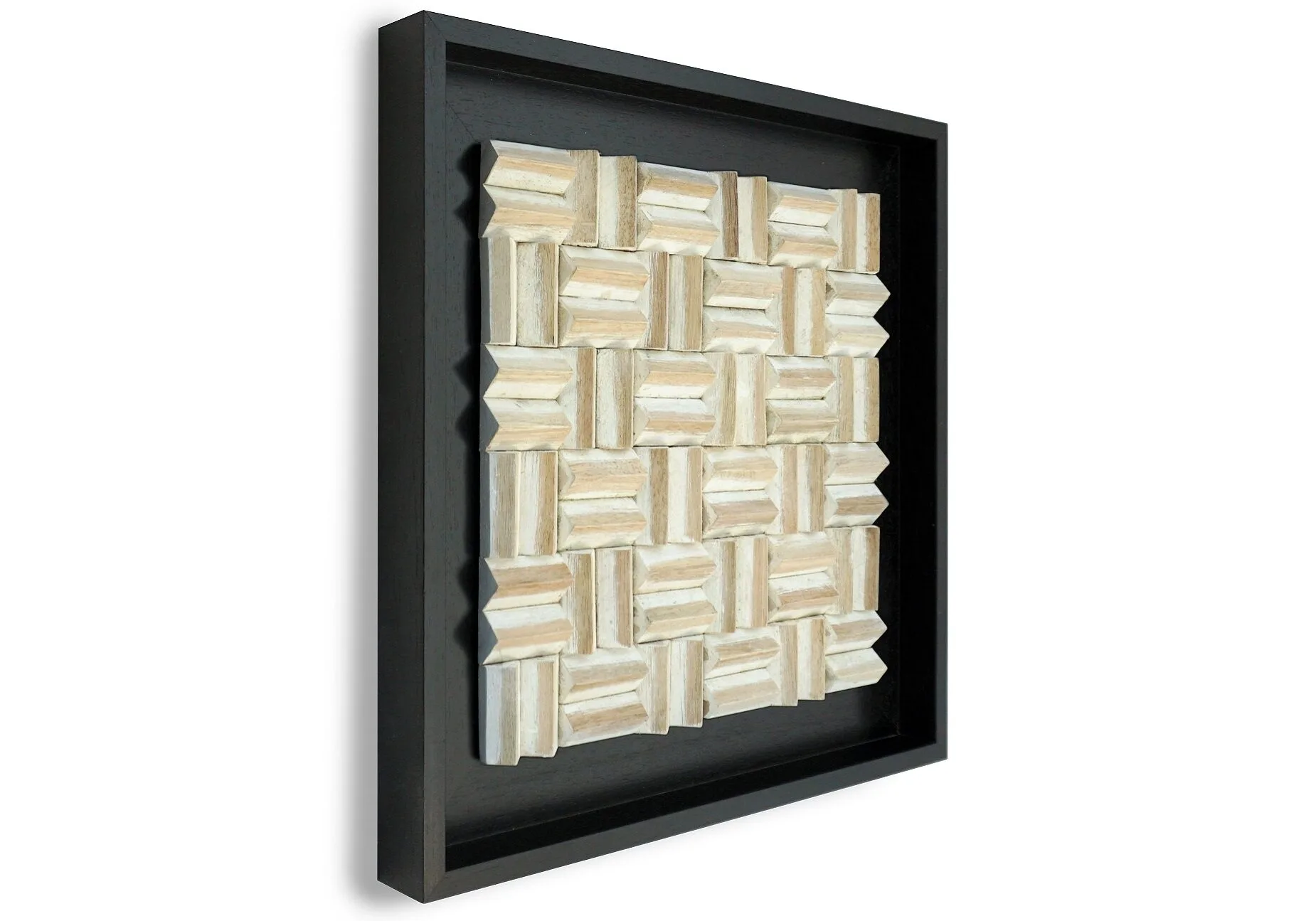 Limas White Wandpaneel zwart 55x55 cm