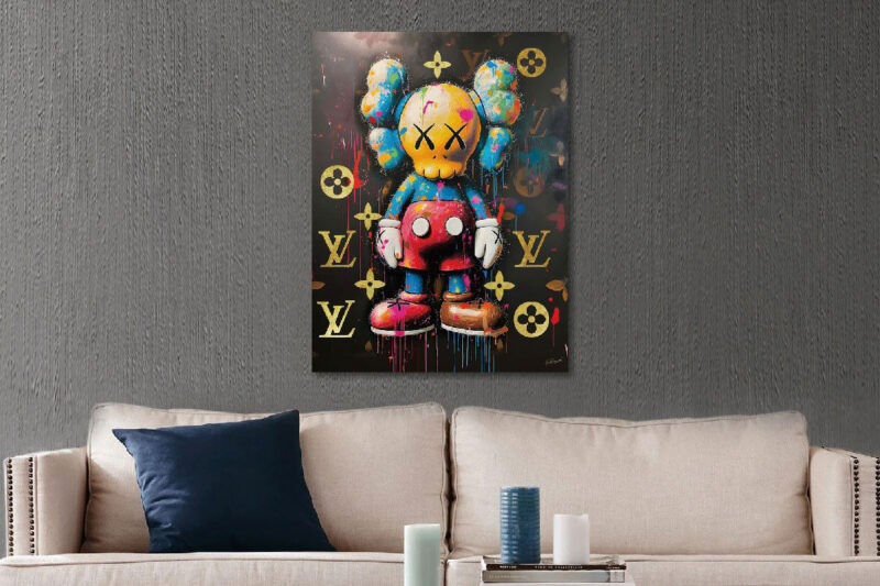 Glasschilderij 60x80cm Stripfiguur popart - Afbeelding 2
