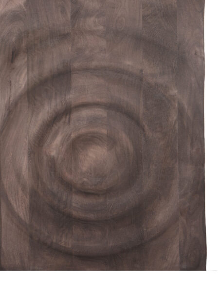 Mattin brown mango wood circle wall panel rect