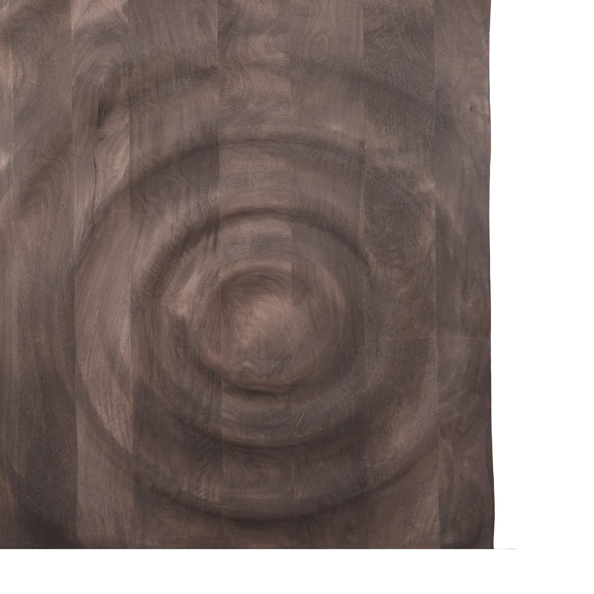 Mattin brown mango wood circle wall panel rect