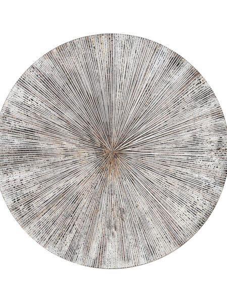 PTMD Wandbord Zapp geribbeld rond wandpaneel wit L