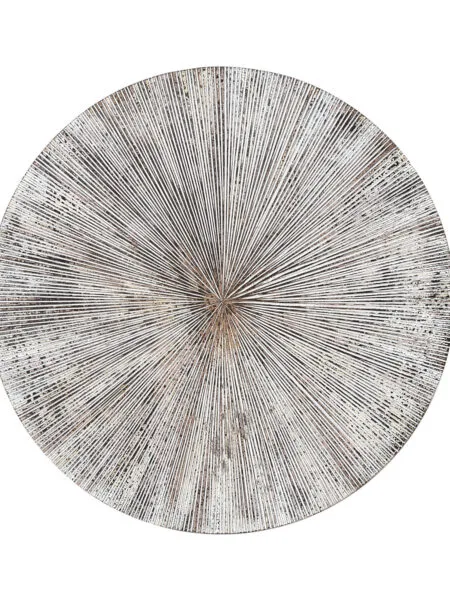 PTMD Wandbord Zapp geribbeld rond wandpaneel wit S