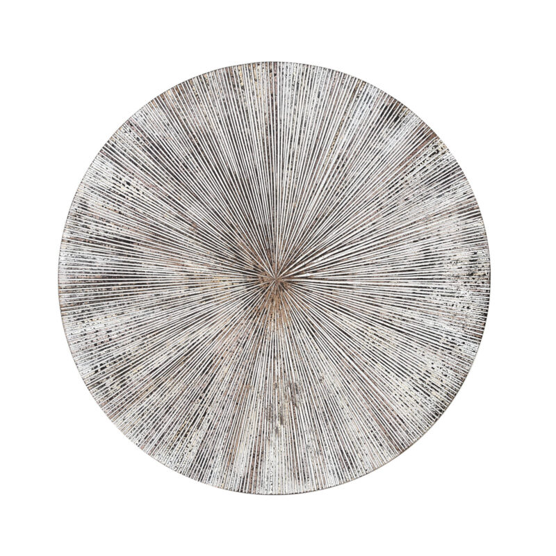 PTMD Wandbord Zapp geribbeld rond wandpaneel wit L