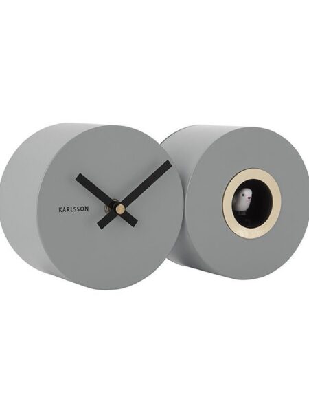 Wandklok Duo Koekoek grijs