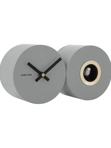 Wandklok Duo Koekoek grijs