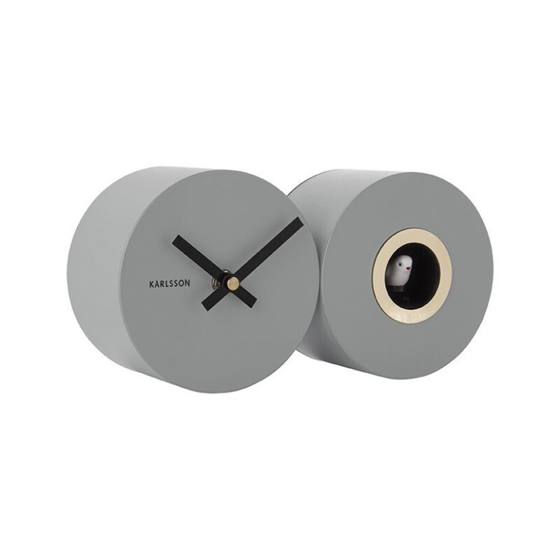 Wandklok Duo Koekoek grijs