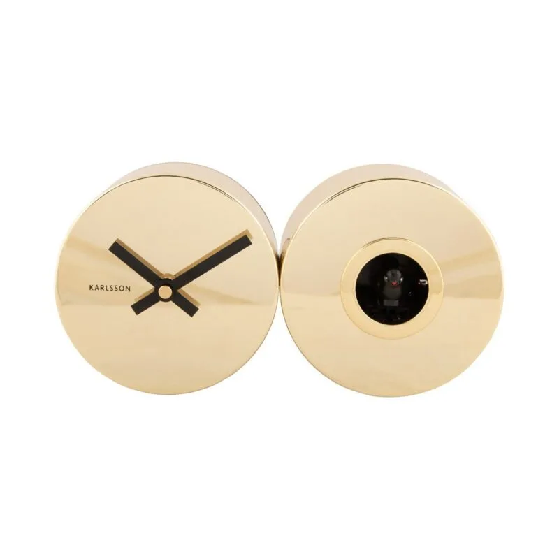 Wandklok Duo Koekoek goud