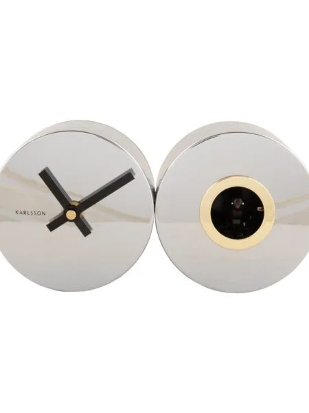 Wandklok Duo Koekoek zilver
