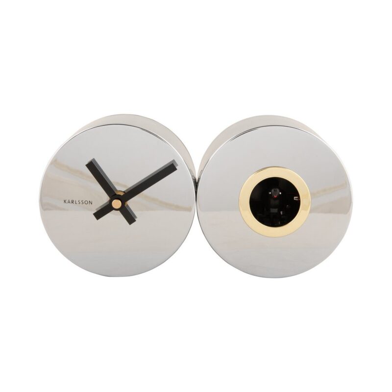 Wandklok Duo Koekoek zilver