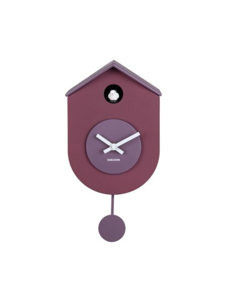 Wandklok Grato Koekoek burgundy