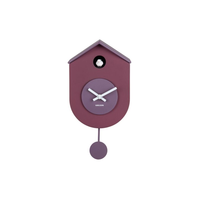 Wandklok Grato Koekoek burgundy