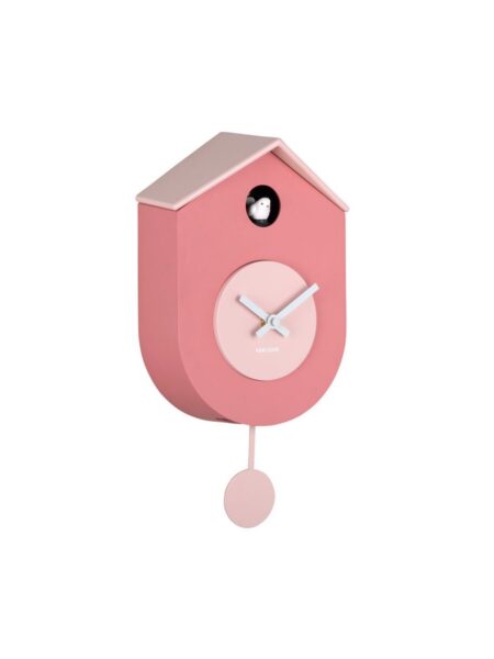 Wandklok Grato Koekoek roze