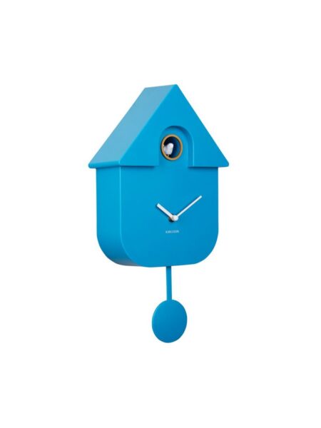 Wandklok Moderne Koekoek blauw