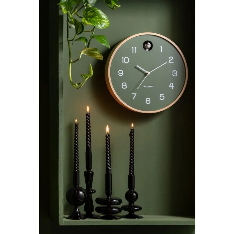 Wandklok Natuurlijke Koekoek groen - Afbeelding 2
