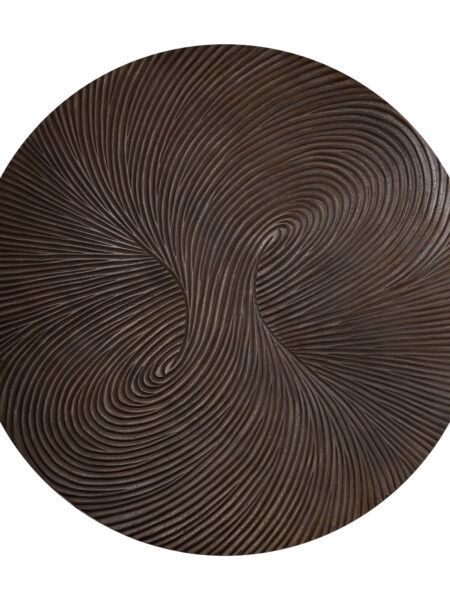 Wiktor Brown MDF round wallpanel swirl carved L