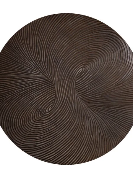 Wiktor Brown MDF round wallpanel swirl carved L