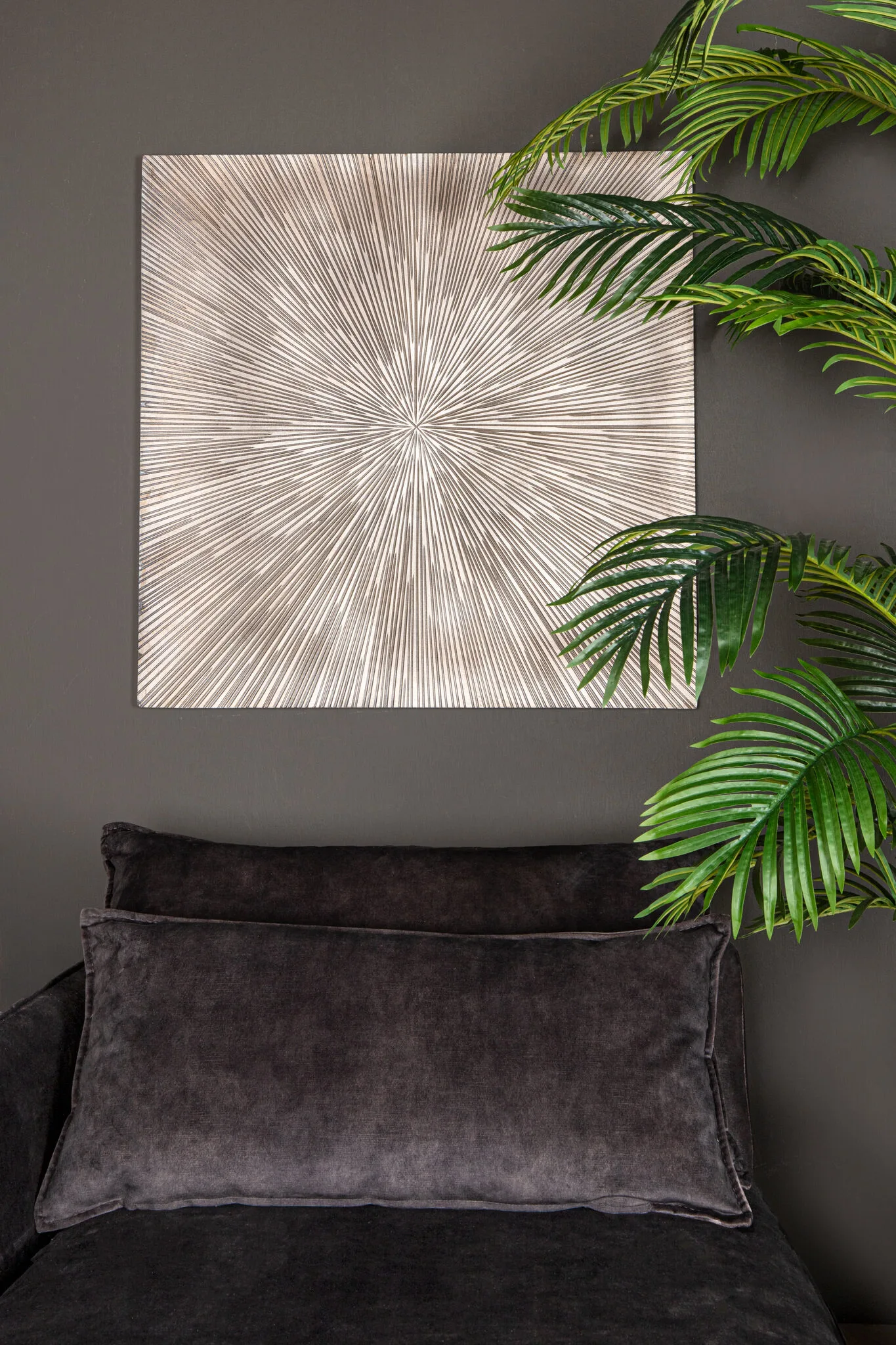 PTMD Wandbord Zapp white ribbed wallpanel square L