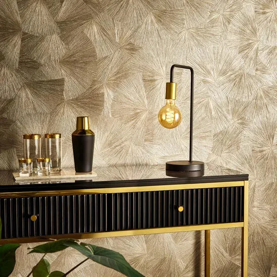 Metallic goud behang - Afbeelding 2