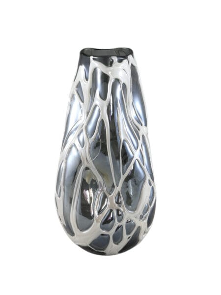 Conck Grey solid glass vaas white 16x16x36 cm